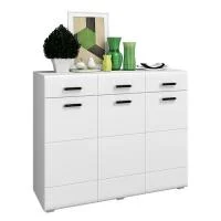 Комод Нэнси NEW (3д+3ящ) белый/белый глянец Комод Нэнси NEW (3д+3ящ) белый/белый глянец