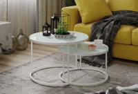 Стол журнальный Вега белый, стекло лакобель белый Стол журнальный Вега белый, стекло лакобель белый