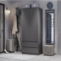 Шкаф 2-х створчатый Симпл ШК-03 графит