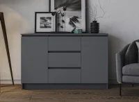 Комод Челси 1200 (2 двери 3 ящика) графит Комод Челси 1200 (2 двери 3 ящика) графит