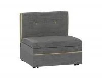 Кресло-кровать Альфа 04.02 рогожка серая/горчичный