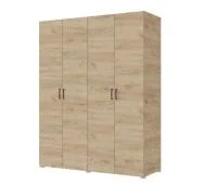 Шкаф 4-х створчатый Бостон 1600 дуб крафт золотой