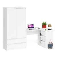 Комплект мебели Мори Стол компьютерный МС-16 + Шкаф МШ 900.1 белый