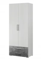 Шкаф 2-х дверный Теана ясень анкор светлый/мрамор дарк