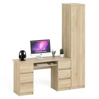 Комплект стол компьютерный МС-2 + Пенал МШ 400.1 дуб сонома