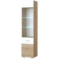 Пенал-витрина Элиза дуб сонома/белый глянец Пенал-витрина Элиза дуб сонома/белый глянец