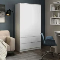 Шкаф два ящика и две дверки МШ 900.1 белый