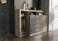 Комод Ангара дуб юкон/графит Комод Ангара дуб юкон/графит