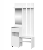 Вешалка с зеркалом Токио белый текстурный Вешалка с зеркалом Токио белый текстурный