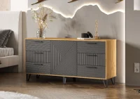 Комод Флэш 1500 браш графит/дуб крафт Комод Флэш 1500 браш графит/дуб крафт