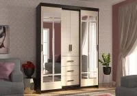 Шкаф-купе Комфорт-6М венге/дуб молочный