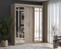 Шкаф-купе Фортуна дуб крафт серый