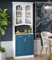 Буфет Констанция 2-х створчатый белый/джинс Буфет Констанция 2-х створчатый белый/джинс