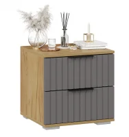 Тумба прикроватная Хилтон дуб крафт золотой/графит матовый Тумба прикроватная Хилтон дуб крафт золотой/графит матовый