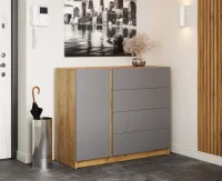 Комод Бостон КМ-001 дуб крафт золотой/серый шифер Комод Бостон КМ-001 дуб крафт золотой/серый шифер