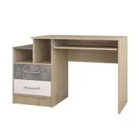 Стол Колибри Лофт дуб сонома/ателье светлое/акрил белый