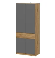 Шкаф двухстворчатый с ящиком Авиньон дуб крафт золотой/графит