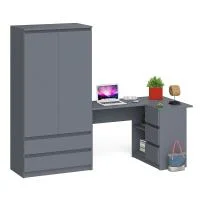 Комплект мебели Мори Стол компьютерный МС-16 + Шкаф МШ 900.1 графит