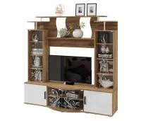 Стенка Виста дуб крафт/белый глянец