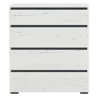 Комод Гретта 4Я дуб крафт белый/антрацит Комод Гретта 4Я дуб крафт белый/антрацит