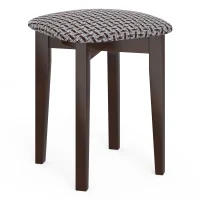 Табурет Мерлин-2 орех, ткань рогожка корфу