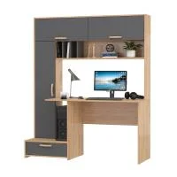 Стол письменный Лайт 03.243 гикори рокфорд натуральный/тёмно-серый