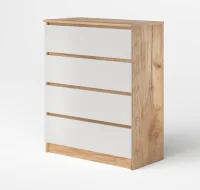 Комод Охта Лайт 800.4 дуб вотан/белый Комод Охта Лайт 800.4 дуб вотан/белый