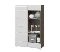 Стеллаж Ненси венге/белый глянец Стеллаж Ненси венге/белый глянец