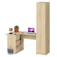 Комплект Стол компьютерный МС-16 левый + Пенал МШ 400.1, дуб сонома