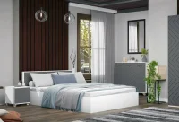 Кровать Копенгаген 160 белый/серый графит Кровать Копенгаген 160 белый/серый графит