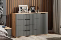 Комод комбинированный Хилтон дуб крафт золотой/графит матовый Комод комбинированный Хилтон дуб крафт золотой/графит матовый