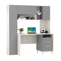 Стол компьютерный Комфорт 12.95 белый премиум/серый шифер