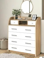 Комод К-6 дуб сонома/белый Комод К-6 дуб сонома/белый