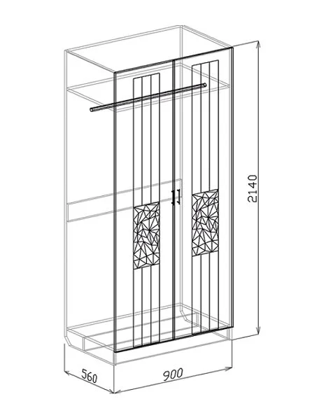 Шкаф 2-дверный Роберта