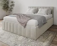 Кровать Лана 140х200 с подъемным механизмом, велюр бежевый софт Кровать Лана 140х200 с подъемным механизмом, велюр бежевый софт