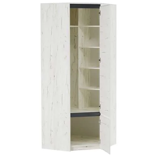 Шкаф угловой Гретта 2С дуб крафт белый/антрацит