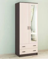 Шкаф комбинированный Лагуна-08 с зеркалом венге/дуб молочный