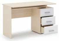 Стол компьютерный Симба дуб белфорт/белый глянец