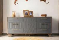 Комод Копенгаген дуб самдал/серый графит Комод Копенгаген дуб самдал/серый графит