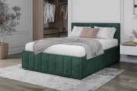 Кровать Лана 140х200 с подъемным механизмом, велюр зеленый софт Кровать Лана 140х200 с подъемным механизмом, велюр зеленый софт