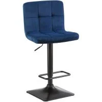 Барный стул LM-5018 синий велюр