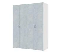 Шкаф 4-х створчатый Бостон 1600 белый/бетон