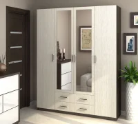 Шкаф 4-х створчатый Квадро венге/дуб белфорд