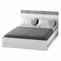 Кровать Инстайл КР-04 бетон/белый Кровать Инстайл КР-04 бетон/белый