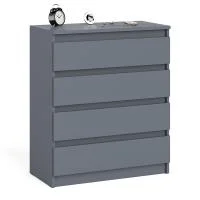 Комод четыре ящика МК 800.4 графит Комод четыре ящика МК 800.4 графит