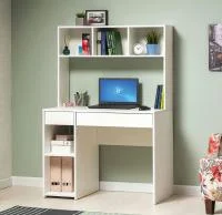 Стол компьютерный Комфорт 12.77 белый шагрень