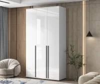 Шкаф 3-х створчатый Норд 1200 белый/белый глянец