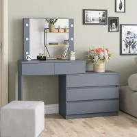 Стол косметический с подсветкой 110 графит Стол косметический с подсветкой 110 графит