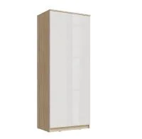 Шкаф 2-х ств платяной Челси дуб сонома/белый глянец