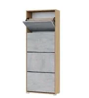 Обувница Домино XXL дуб крафт золотой/бетон Обувница Домино XXL дуб крафт золотой/бетон